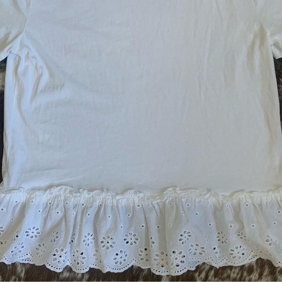 • [J. Crew] Short Sleeve Eyelet • - Picture 7 of 9